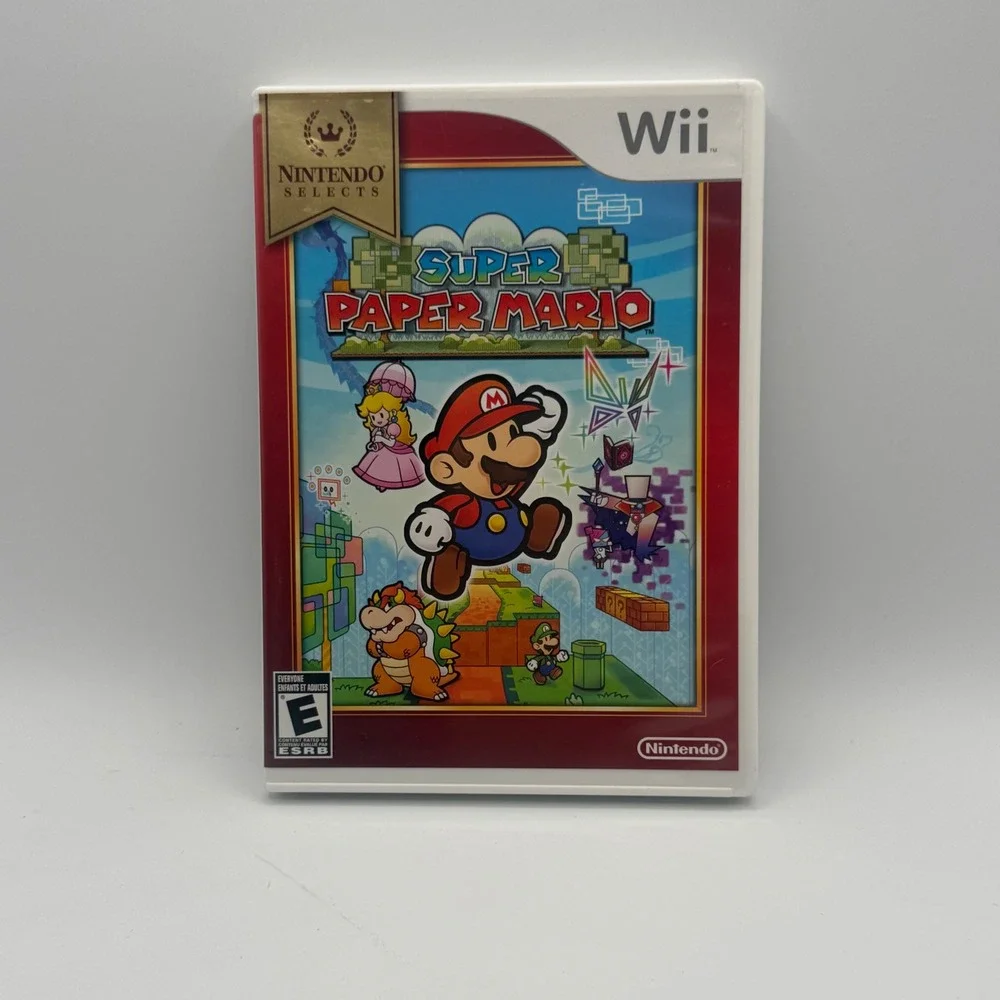 Nintendo Super Paper Mario Wii Game N/A White Excellent Nintendo Selects CIB